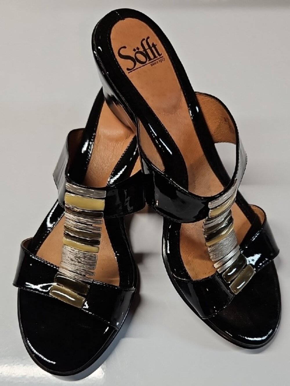 Pretty Patent Leather Strappy Heels